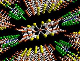 Molecular stacking in the superconductor (TMTSF)<sub>2</sub>PF<sub>6</sub><br/>Crédits :J.C.Ricquier, IMN Nantes
